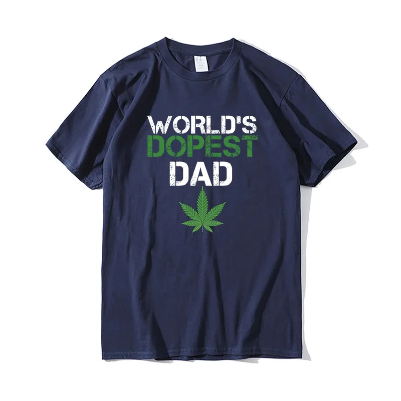 

World's Dopest Dad Funny Fathers Day Gift Graphic Men's T Shirt Funny Tops 100% Cotton oversized T-Shirt Casual Men’s Streetwear