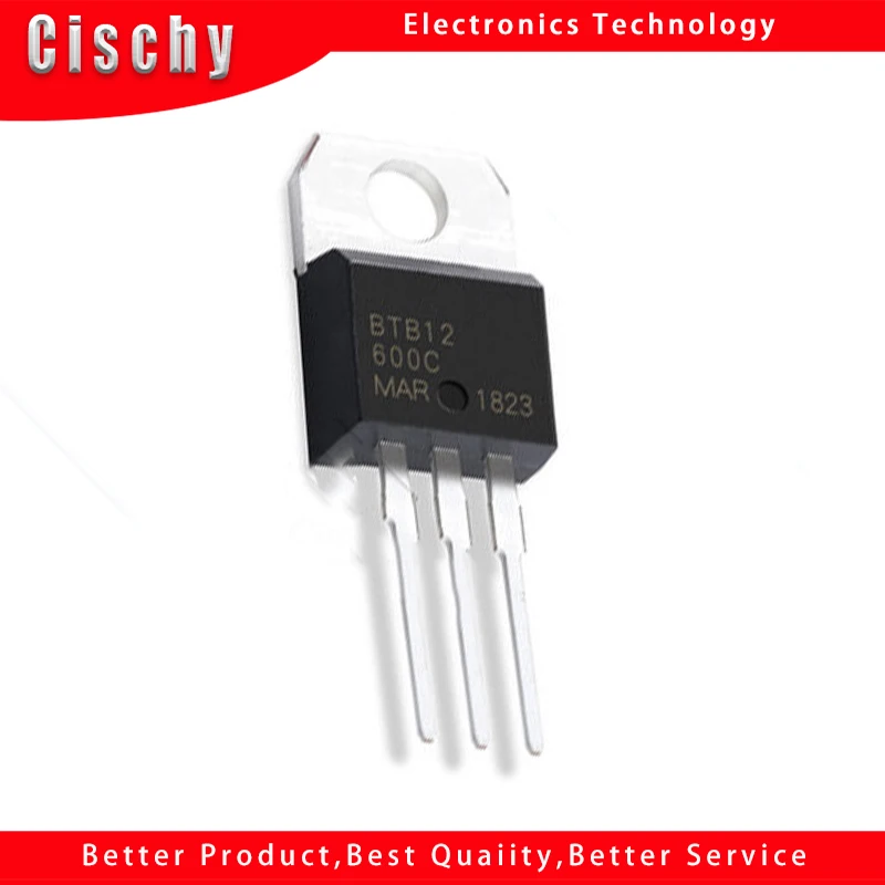 

5 шт. BTB12-600C TO220 BTB12-600 BTB12 12-600C Cischy Triacs 12 ампер 600 вольт до-220 Новый и оригинальный в наличии