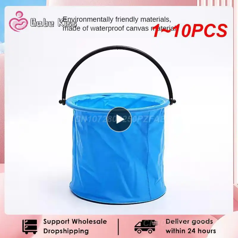 

1~10PCS Beach Sand Play Bucket Toy Folding Collapsible Bucket Gardening Tool Outdoor Sand Pool Play Tool Toy Kids Summer Favor