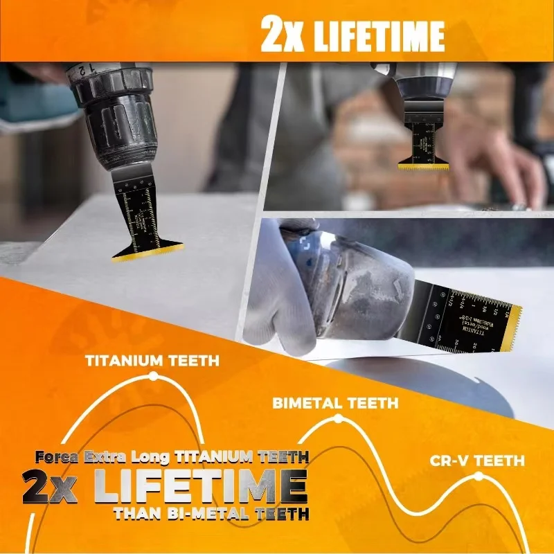 Лезвия из титана и высокоуглеродистой стали для резки дерева 49 шт.