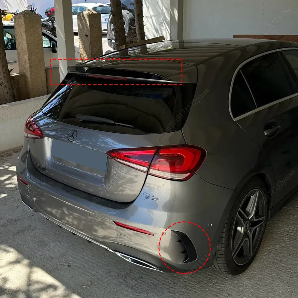 Для Mercedes Benz A Class W177 A180 A200 A220 A35 AMG Hatchback 2018-2023 Спойлер багажника на крышу и задний