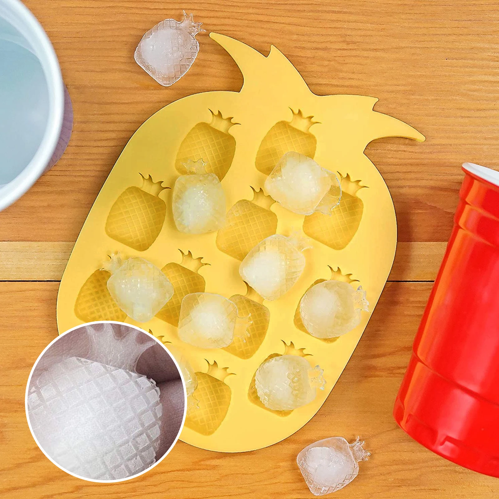 

2 шт., силиконовые формы для льда в виде ананаса