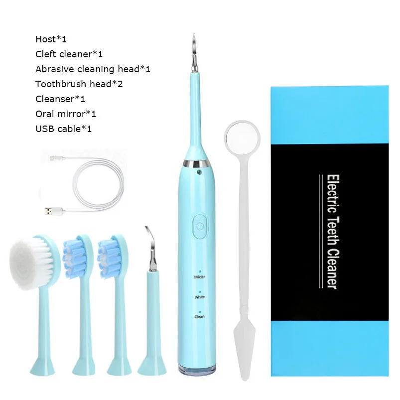 Multifunction Electric Sonic Toothbrush USB Charge Rechargeable Adult Waterproof Tooth Brushes Replacement Heads free shipping