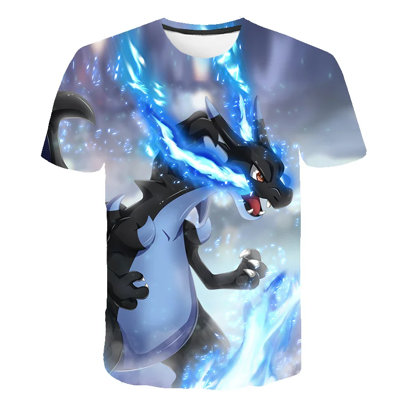 

Pokemon Kawaii Funny T-Shirts Girl Clothes Boy Cartoon Children 3D Fashion T-Shirt Kids Summer Pokemon Hip Hop Street Casual Top