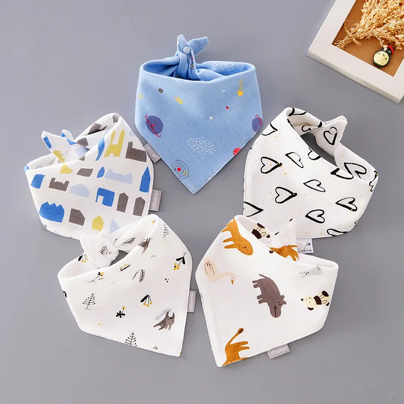 

New Cotton Baby Bandana Bibs for Boys and Girls Super Soft Unisex Feeding Bibs Absorbent Saliva Towel Fashion Newborn Bibs