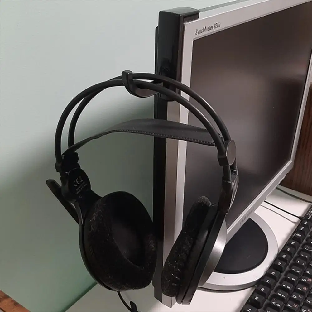 

1 Pcs Earphone Holder Hook With Sticker Headset Hanger Mount Stand for Desk PC Display Monitor Headphone Accessories