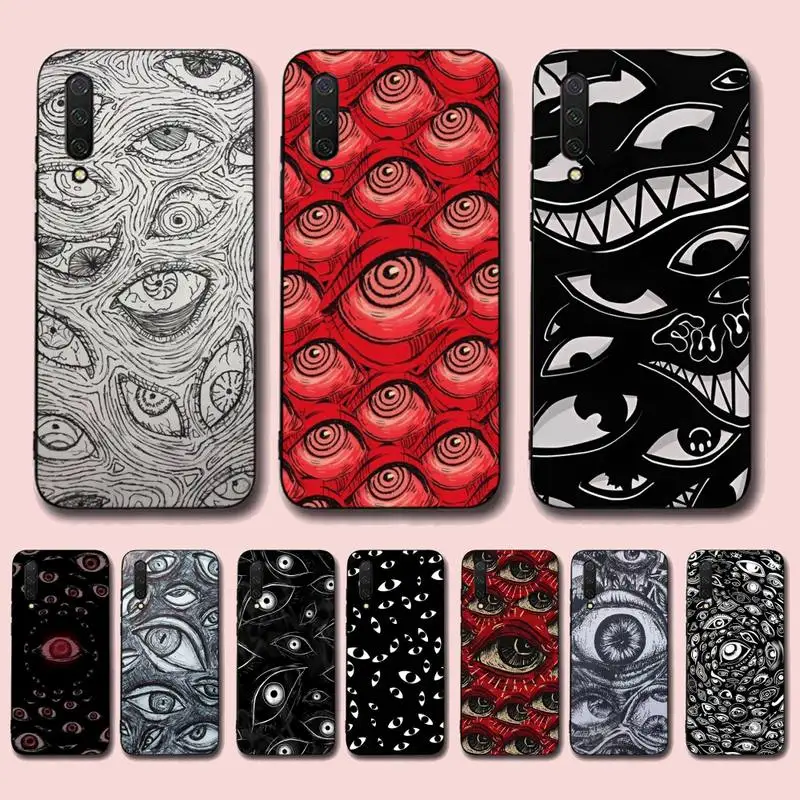 

Scary Eyes Phone Case for Xiaomi mi 5 6 8 9 10 lite pro SE Mix 2s 3 F1 Max2 3