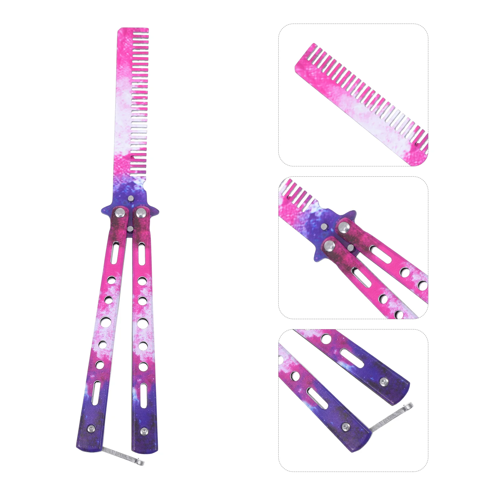 Неточенный тренировочный резак расческа складной инструмент для тусклой резки |