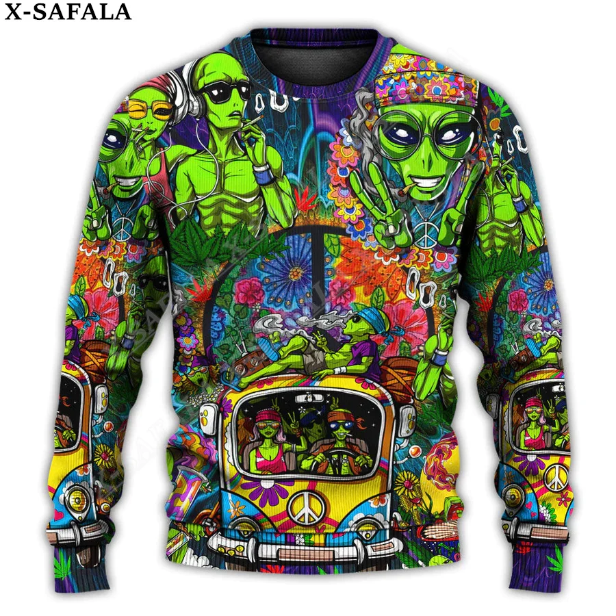 Свитеры в стиле хиппи с рисунком грибов страшные Джемперы для Хэллоуина