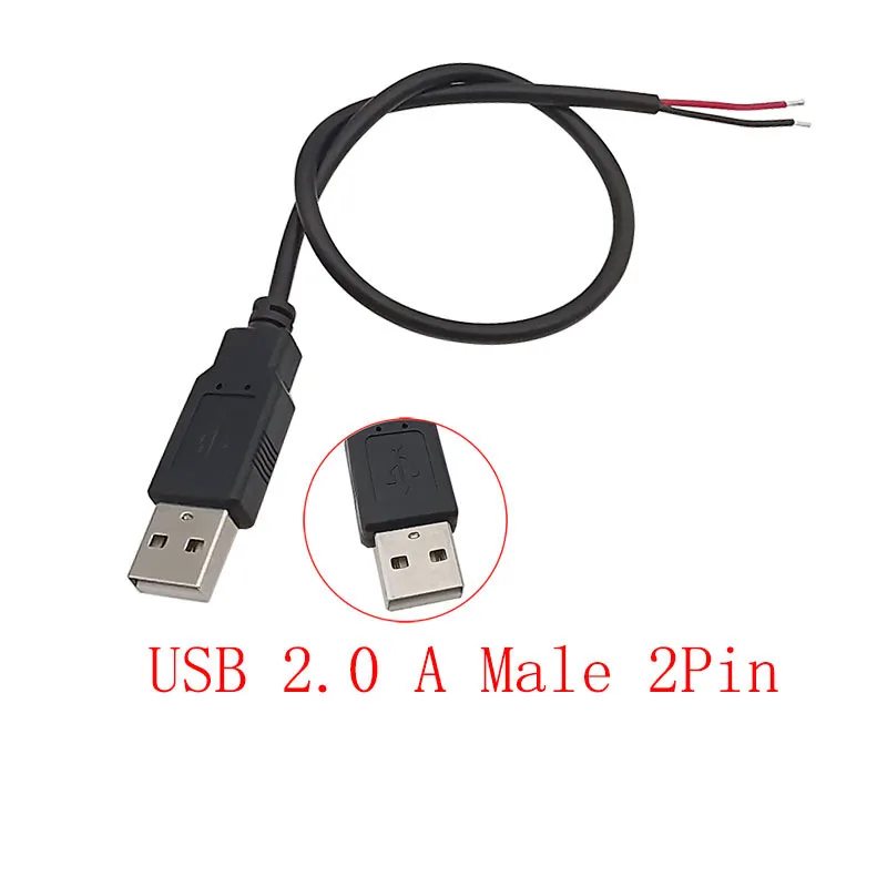 

1 шт. Micro USB/Type C/USB 2,0 A штекер-мама, проводной разъем, USB-кабель питания, 2/4-контактный удлинитель для зарядки данных своими руками