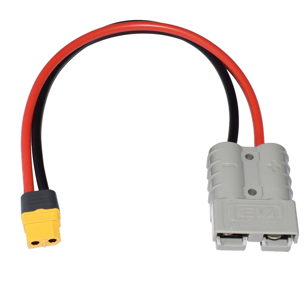 

Серый адаптер для Anderson к XT60, кабель для портативной электростанции 50 А, 600 В, 12AWG, 30 см, коннектор XT60