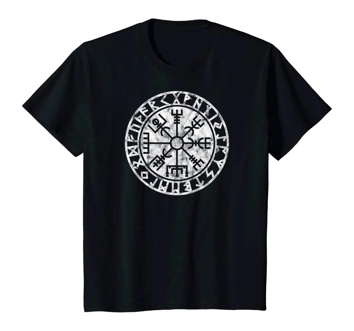

Compass Vegvisir Futhark Nordic Runes Talisman T-Shirt 100% Cotton O-Neck Summer Short Sleeve Casual Mens T-shirt Size S-3XL