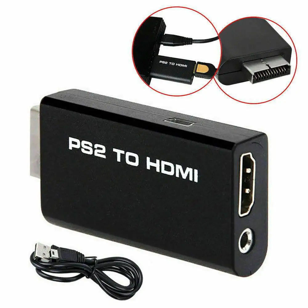 

2022 New PS2 to HDMI-compatible Audio Video Converter Adapter AV Compatible Sony Sony PlayStation 2 Plug-and-Play Part Cable