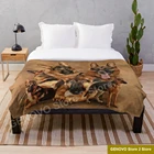 Одеяло немецкой овчарки щенка для молодых взрослых одеяло с принтом на заказ декоративное одеяло из шерпы для дивана кровати подарок