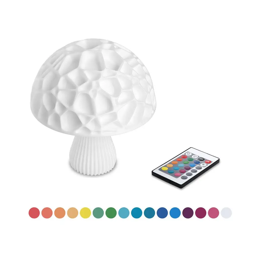 

3D Print Mushroom Table Lamp LED Remote Control Night-light Bedroom
