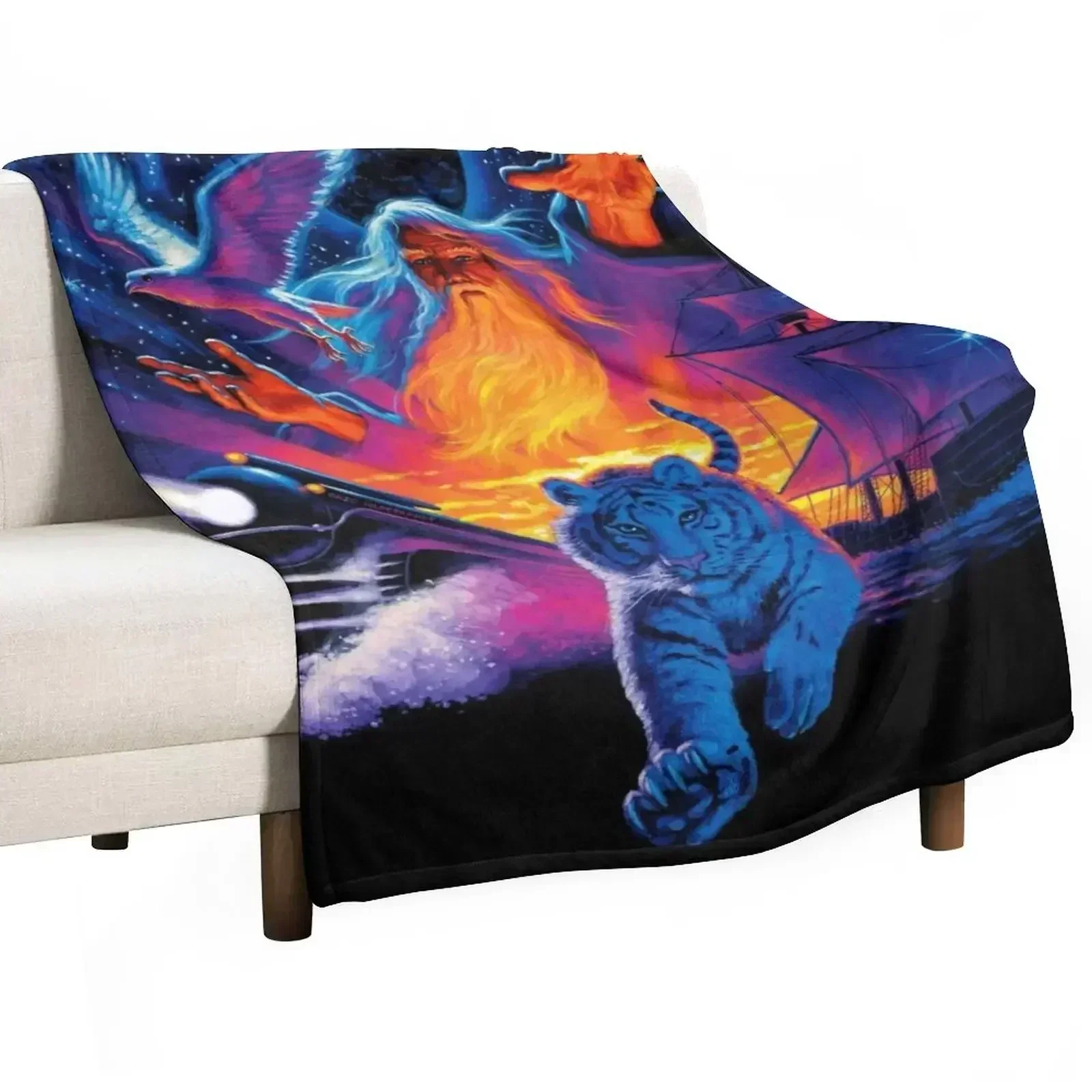 The Wizard's Journey - Art by Greg Hildebrandt Throw Blanket Plaid on the sofa Summer Beddings Blankets