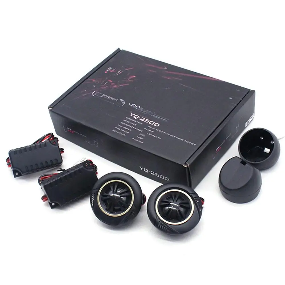 

1 Pair Car Audio Tweeter 4 Ohms 120W Max Power Dome Tweeters Car Speaker interior Modification Universal Accessories YQ-250D