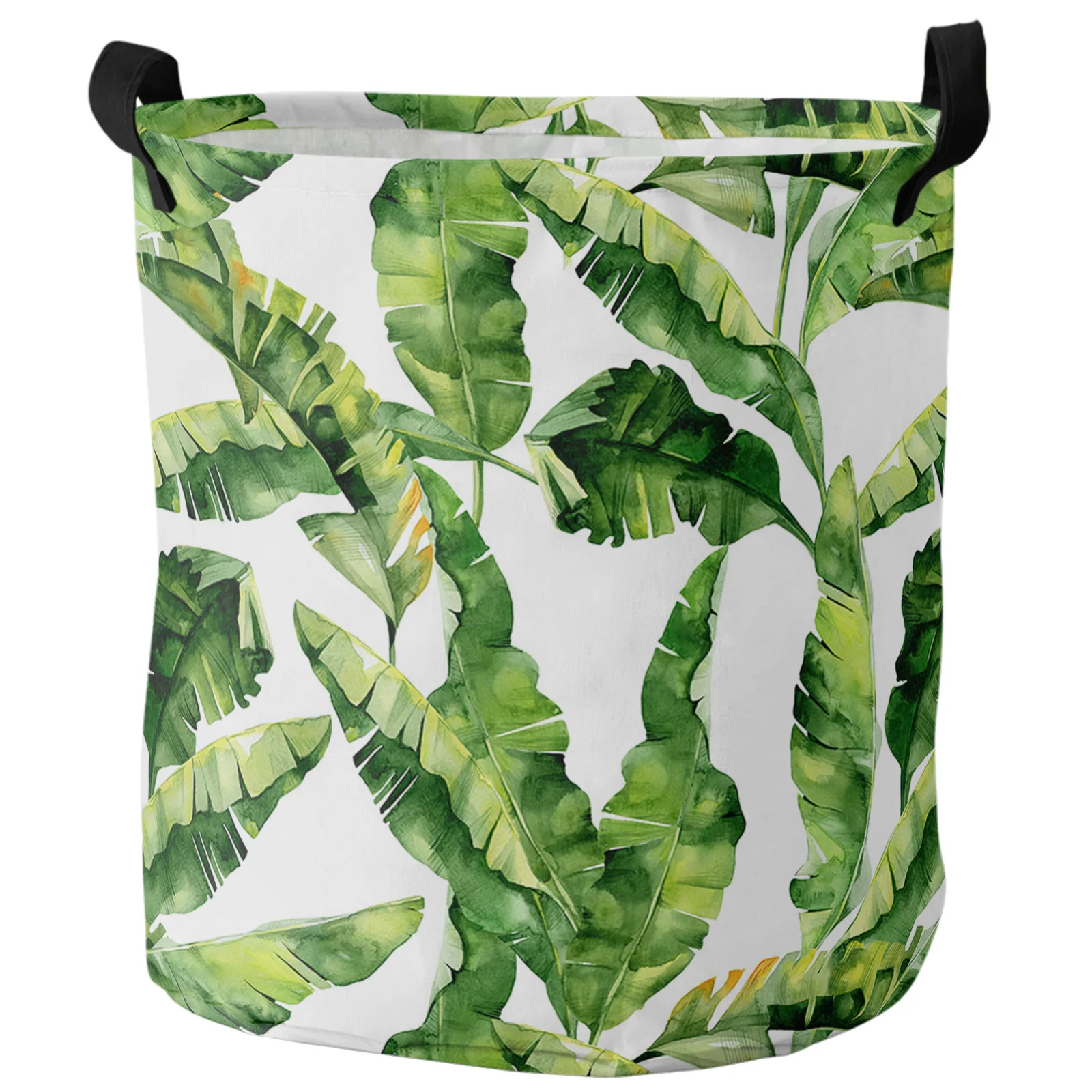 

Banana Tropical Plant Leaves Dirty Laundry Basket Foldable Waterproof Home Organizer Basket Clothing Children Toy Storage Basket