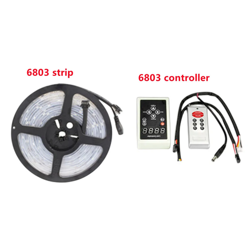 

5M/Roll 6803 RGB led Strip 150LED Flexible Light Dream Magic IC DC12V IP67 Waterproof 5050 SMD+133 Program RF Controller