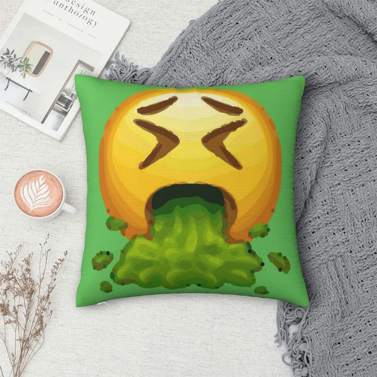 

Puking Pillowcase Polyester Pillow Cover Cushion Comfort Throw Pillow Sofa Decorative Cushions Used for Home Bedroom Living Room