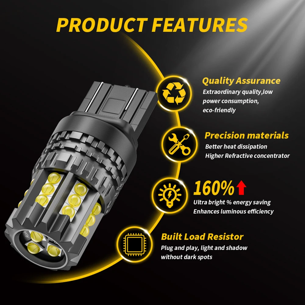 

Улучшенное освещение для вашего автомобиля с 2 шт. лампочек диагональю 1156 дюйма, T20, T25, 3030, 1157, автомобильный сигнал поворота, тормоз, лампочка, автомобильная лампа