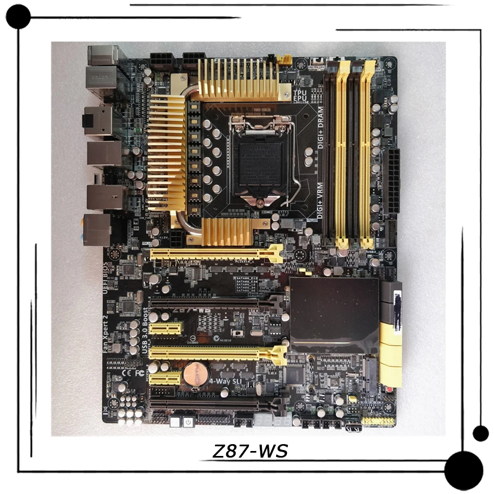 

Z87-WS для ASUS рабочей станции ATX Материнская плата Intel Z87 Core i7/Core i5/Core i3 LGA 1150 Высокое качество полностью протестировано Быстрая доставка