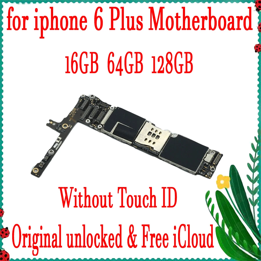 

Материнская плата для IPhone 6 Plus, основная материнская плата с поддержкой IOS, с/без Touch ID, без блокировки, с полными чипами, 4G Lte, чистая iCloud