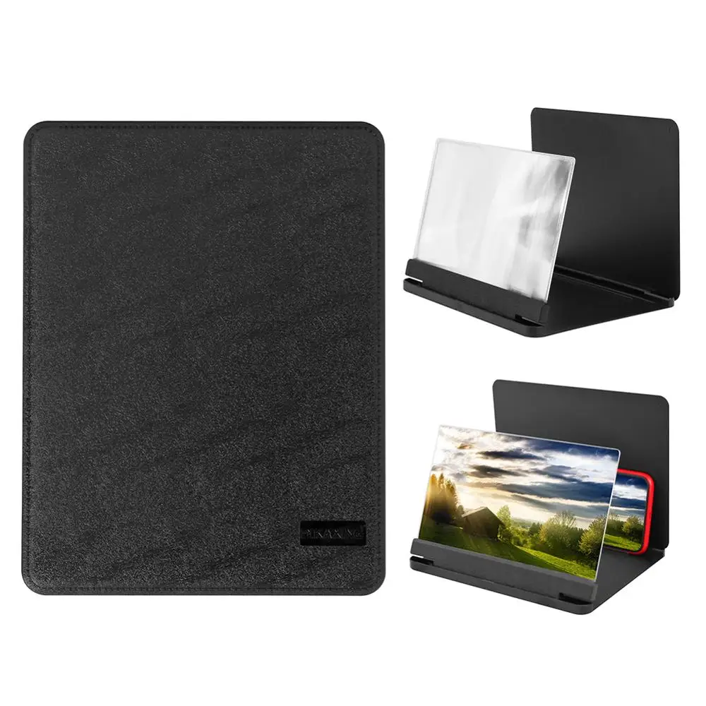 12 inch 3d mobile phone screen magnifier hd video amplifier stand bracket with movie game live magnifying folding holder free global shipping