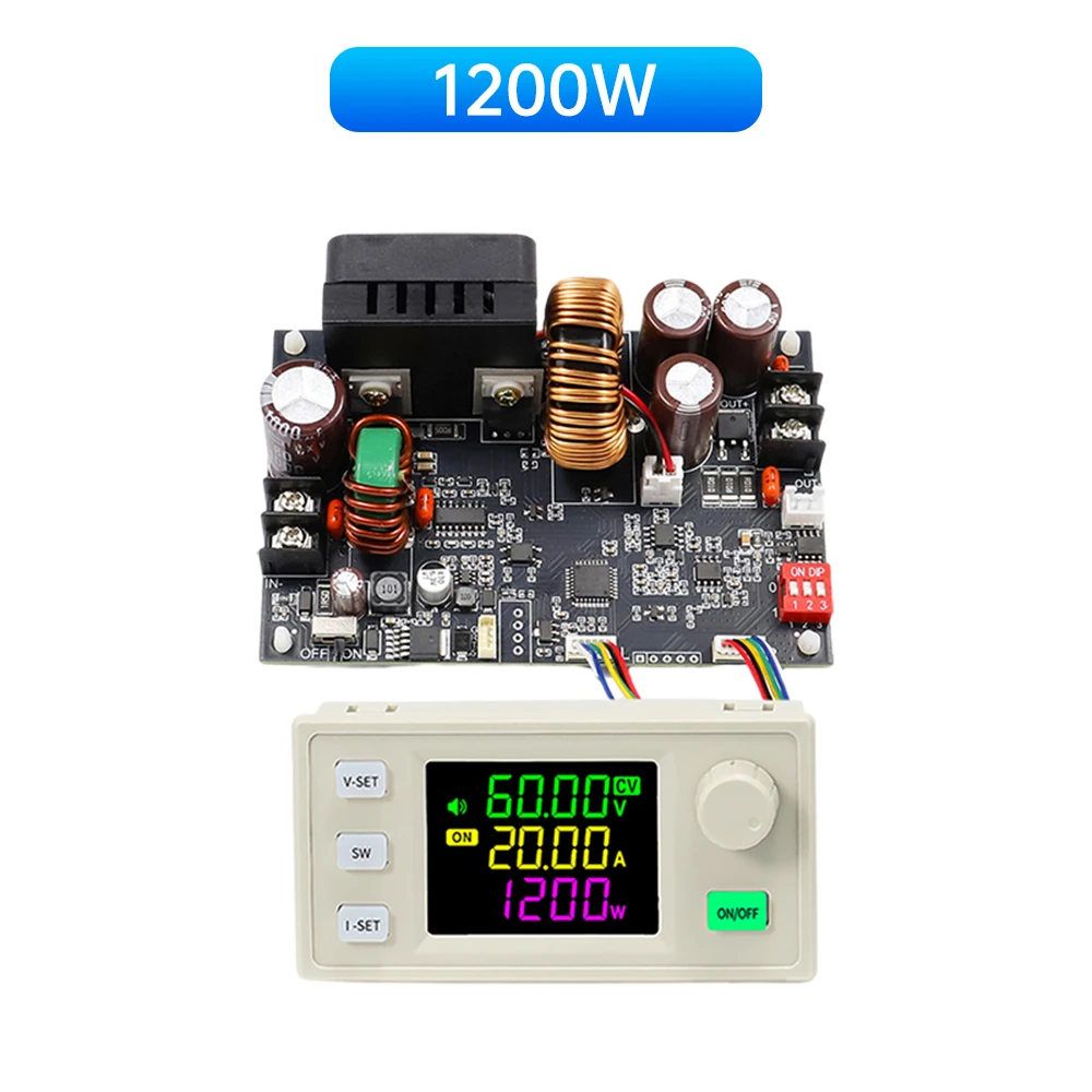 

XY6020L Регулируемый источник питания постоянного тока 6-70 В с ЧПУ, стабилизированное напряжение, понижающий модуль постоянного напряжения и постоянного тока 20 А/1200 Вт