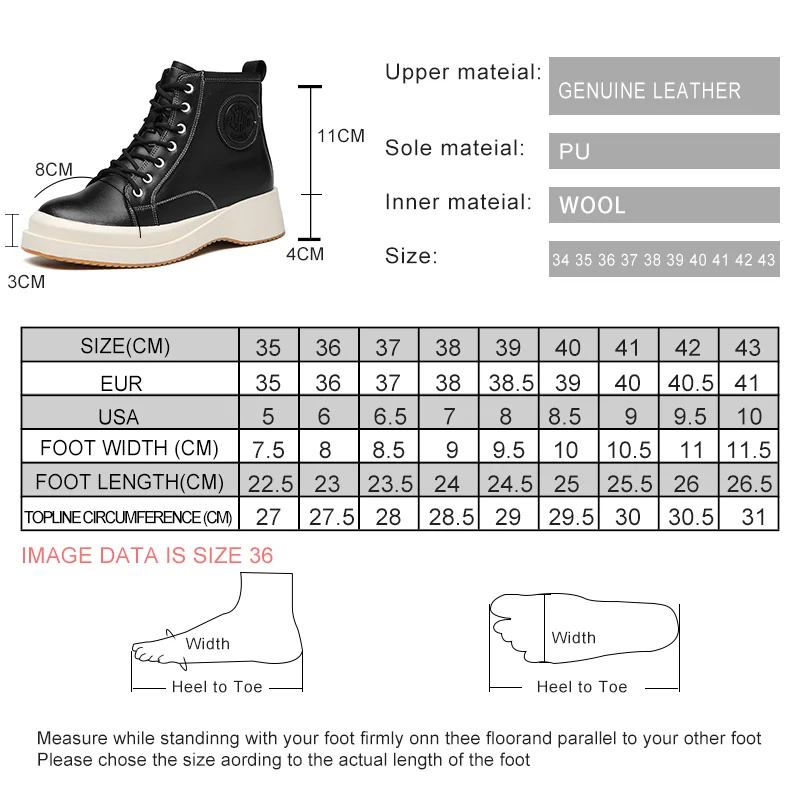 AIYUQI Women Sneaker Boots 2023 New Winter Warm Genuine Leather Women's Ankle Boots Flat Casual Sneakers Women Booties