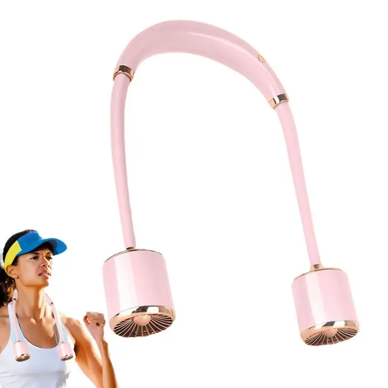 

Neck Fan Air Conditioner Hands Free Wearable Fan Cooling Personal Fan 3 Speeds Adjustment Rechargeable USB Powered Neck Fan