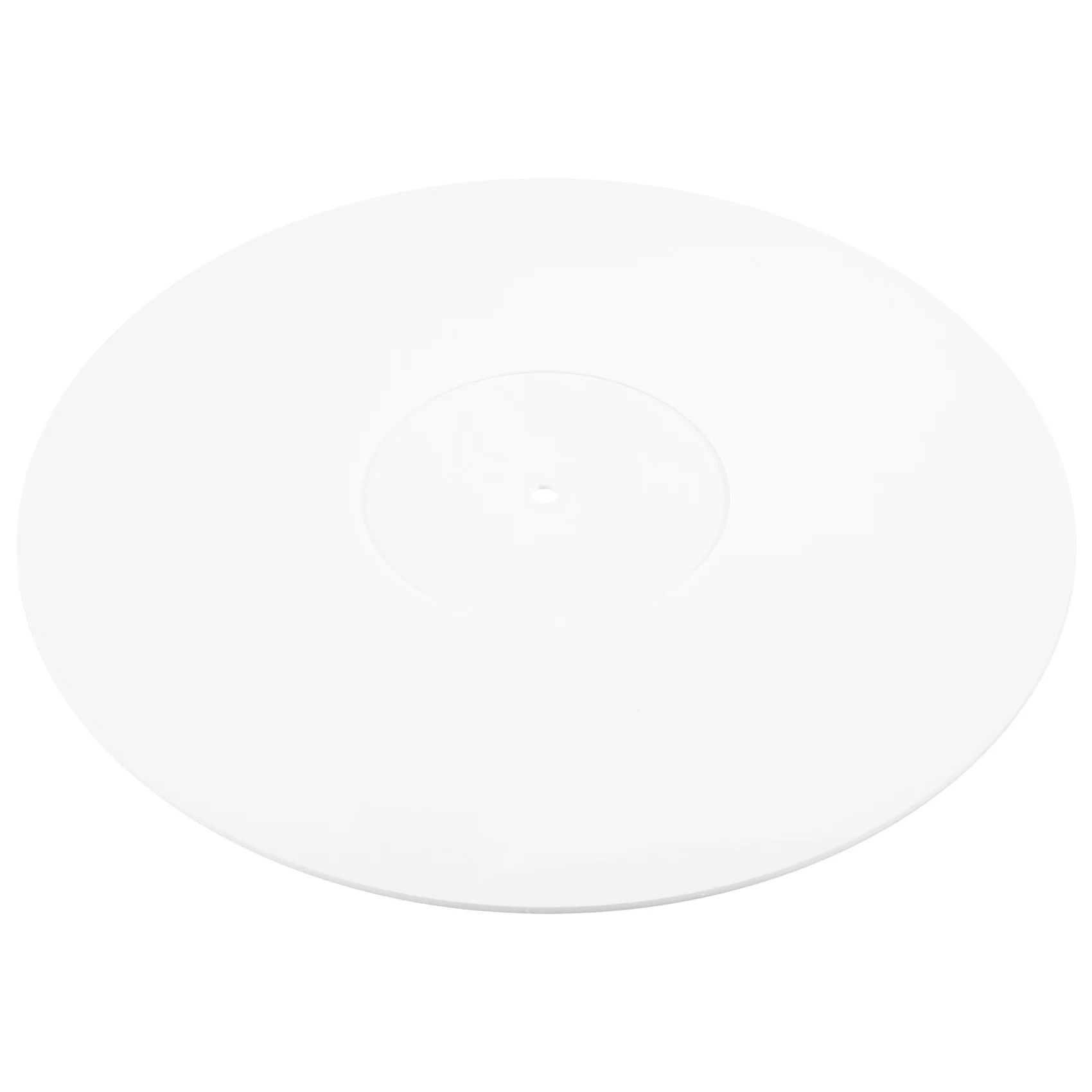Turntable Acrylic Slipmat for Vinyl LP Record Players - 2.5mm Thick Provides Tighter Bass - 12Inch Platter Mat (White)