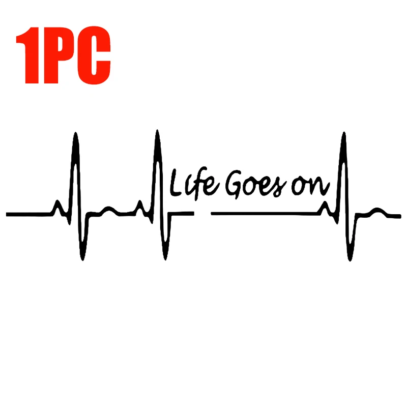 

Наклейки «Жизнь идет на автомобиле», персонализированная наклейка на автомобиль, милая электрокардиограмма, собака, кошачья лапа, Стайлинг, украшение, внешняя наклейка