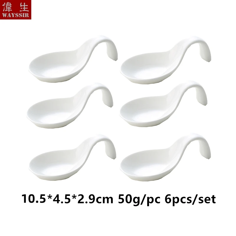 

Фарфоровые ложки для закусок WAYSSIR, 6 шт.