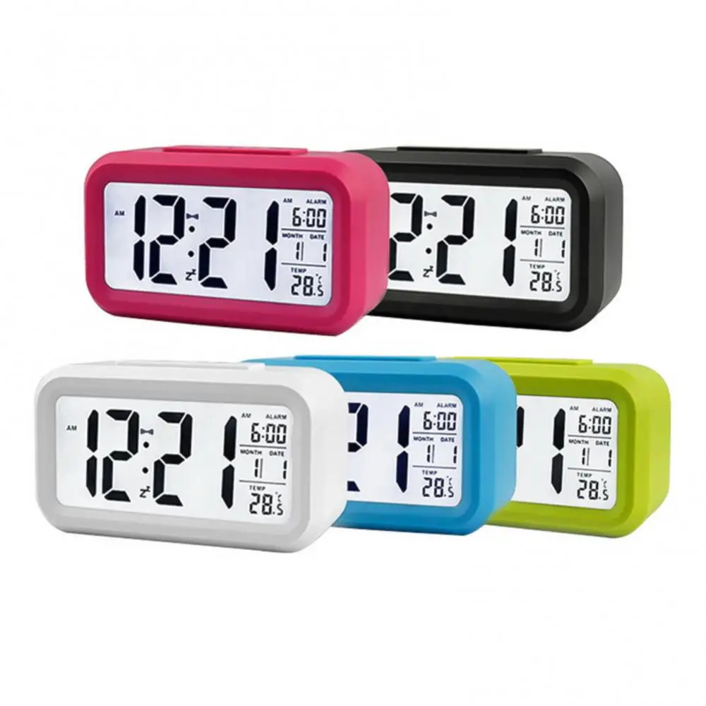 

Digital Alarm Clock LED Indoor Electronic Clock Desktop Table Clocks For Home Type Lazy Sleep Alarm Clock Home Decor Gifts