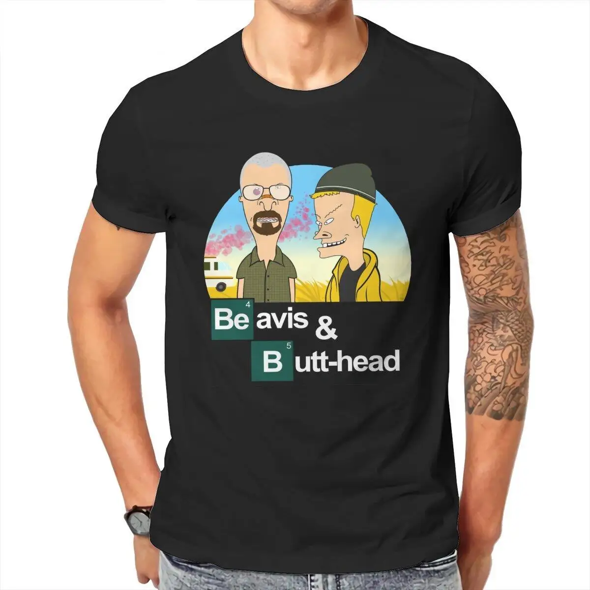 Awesome Breaking Beavis  T-Shirts for Men O Neck Pure Cotton T Shirts  Short Sleeve Tees Plus Size Clothing