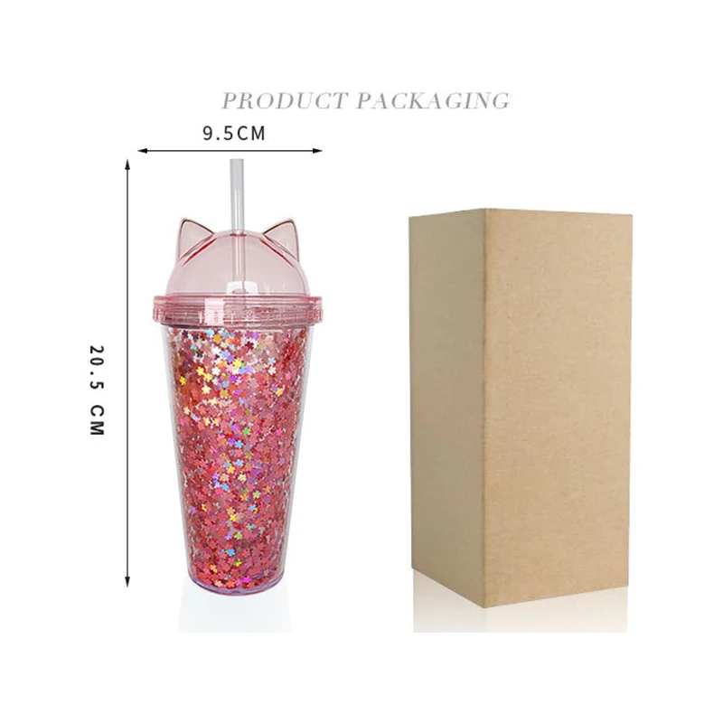 Стакан Питьевой с кошачьими ушками 420 мл