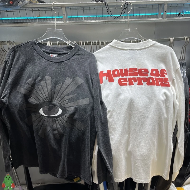 

House of Errors Eyes Logo Long Sleeve T Shirt Men Women Saint Michael Top Tee