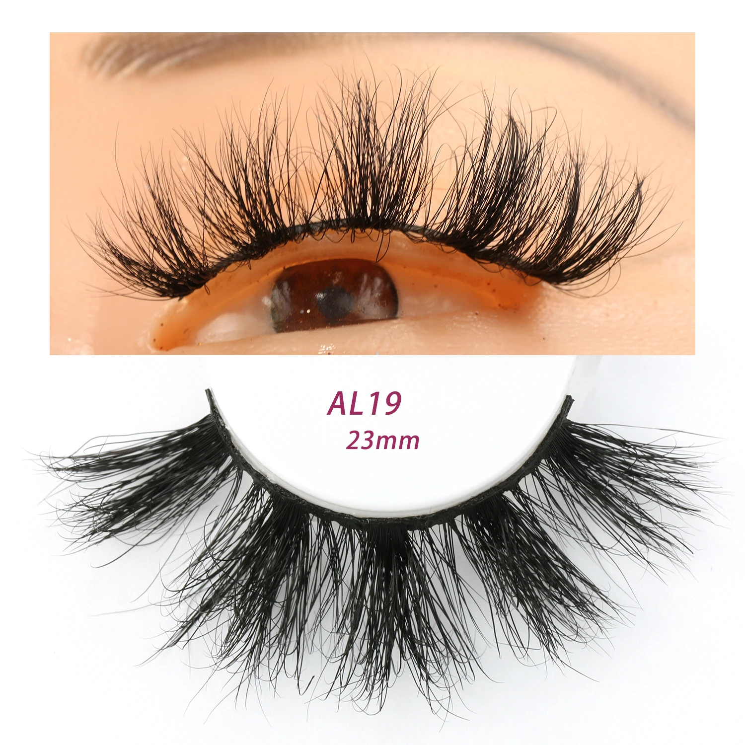 

Real Mink Lashes Strip False Eyelashes Extension Professional Handmade Self-adhesive Fluffy Dramatic Light Soft Makeup Reused