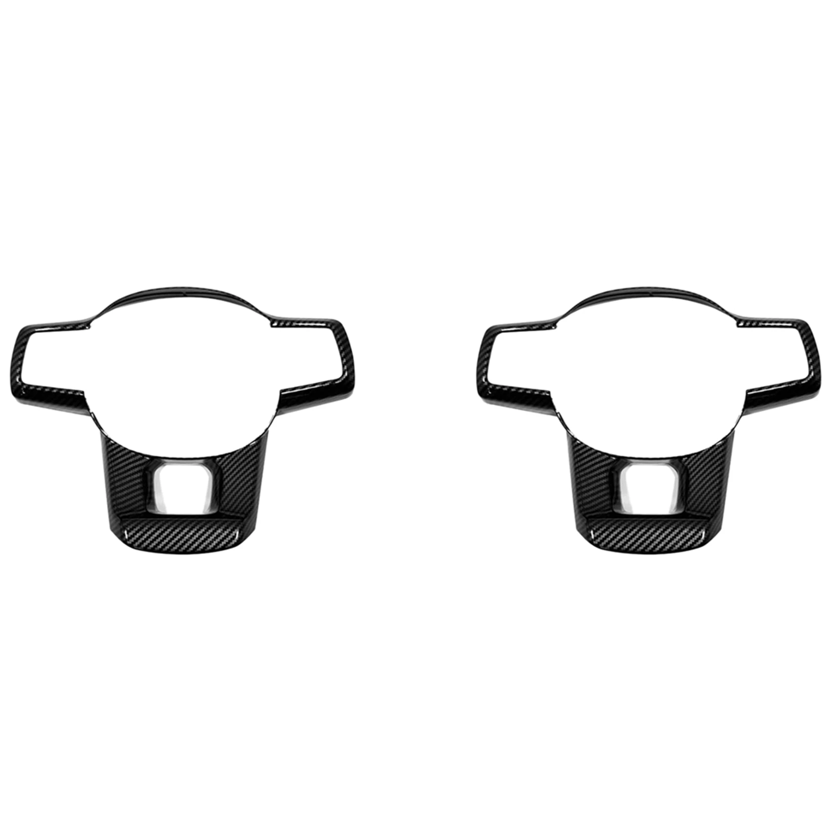 

2X Car Carbon Fiber Steering Wheel Panel Cover Trim Decoration Frame Sticker for Kia Sorento MQ4 2021 2022