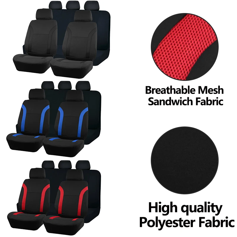 

Дышащий сетчатый чехол для автомобильного сиденья AUTO PLUS, универсальный комплект из полиэстерной ткани для спортивного дизайна, подходит для большинства автомобилей, внедорожников, грузовиков
