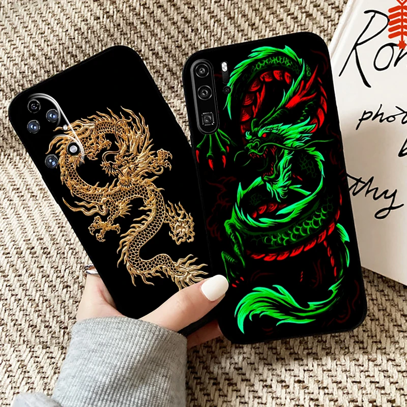 

Fashion Dragon Animal Pattern For Huawei P50 P40 P30 P20 Pro Lite 5G For Huawei P Smart Z 2021 Phone Case Funda Soft Coque