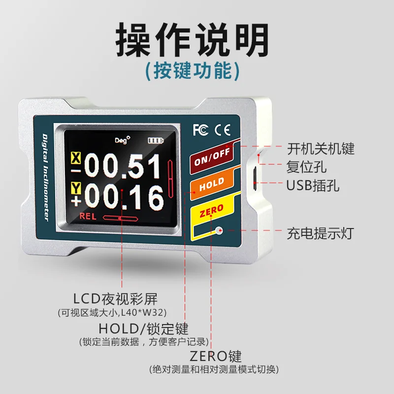 Цифровой дисплей Ruifen DMI410 большой экран высокоточный датчик наклона электронный