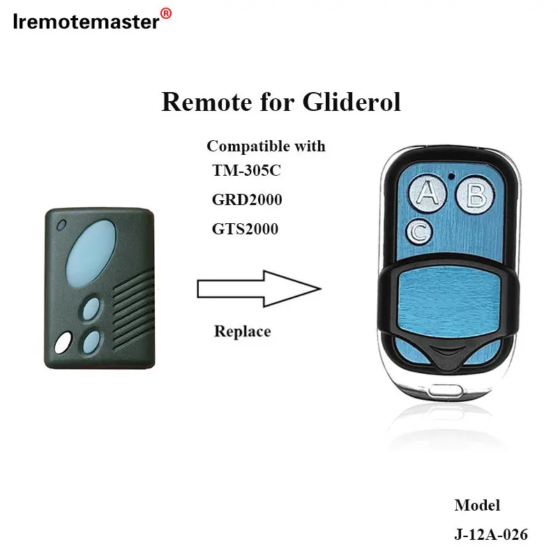 For Gliderol TM305C GRD2000 GTS2000 Garage Door Remote Control For Gliderol TM305C GRD2000 GTS2000 Garage Door Remote Control