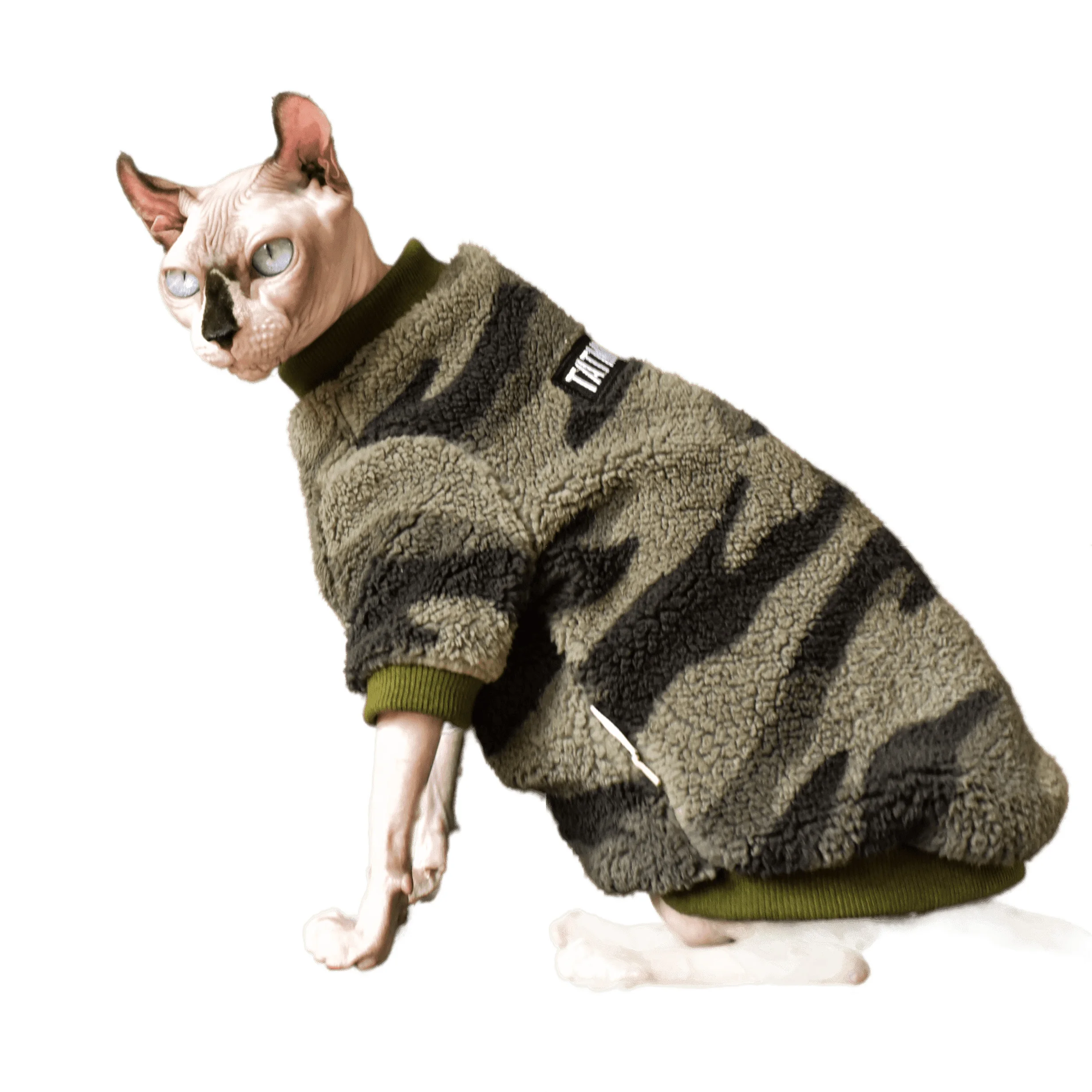 

Fall Winter Velvet Kitten Outfits Devon Rex Thicken Pet Apparel Sphinx Hairless Cat Clothes for Cat Sphynx Cat Sweater