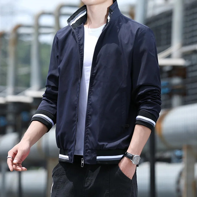 

Men Casual Jackets Slim Fit Jaquetas Stand Collar Coats New Spring Male Business Casual Solid Jackets Outerwear Coats Jackets 4X