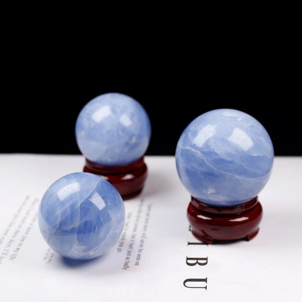 

Natural Kyanite Crystal Ball Ornament Make Wish Home Decoration Room Decor