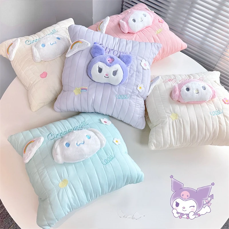

Подушка Sanrio Kawaii Girl Heart Cinnamoroll My MelodyKuromi мультяшная Кукла грелка для рук Подушка Рождественский подарок для друзей