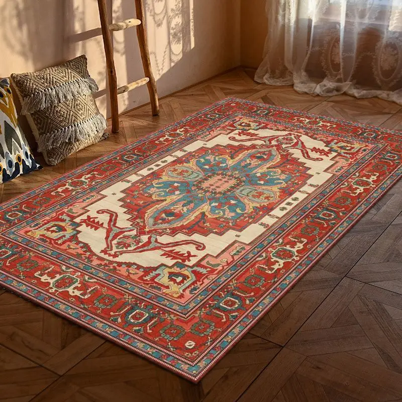

Persian Living Room Carpets Sofa Coffee Table Rug European Court Noble Large Area Covered with Non-slip Floor Mat Customizable