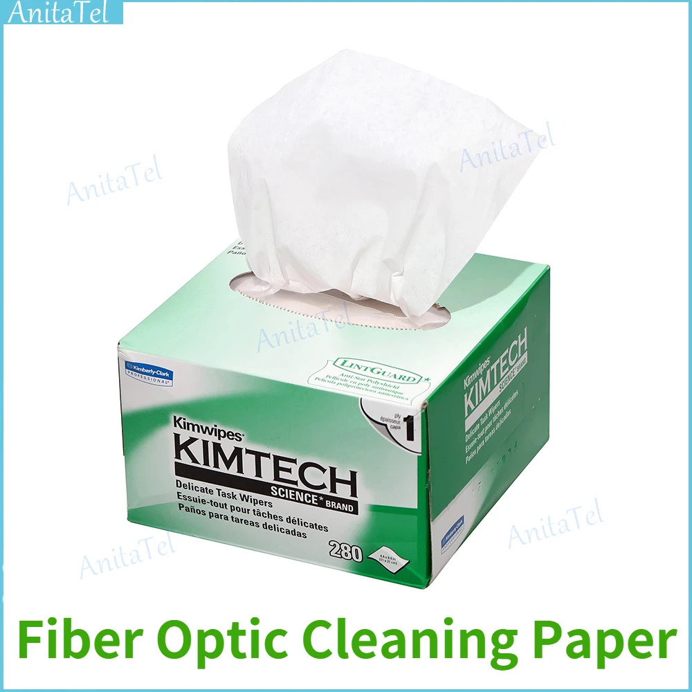 

280 шт./коркор. KIMTECH Kimwipes волоконная бумага для чистки, влажные салфетки Kimperly, оптическая бумага для чистки, США, импорт FTTH Tools, заводская цена
